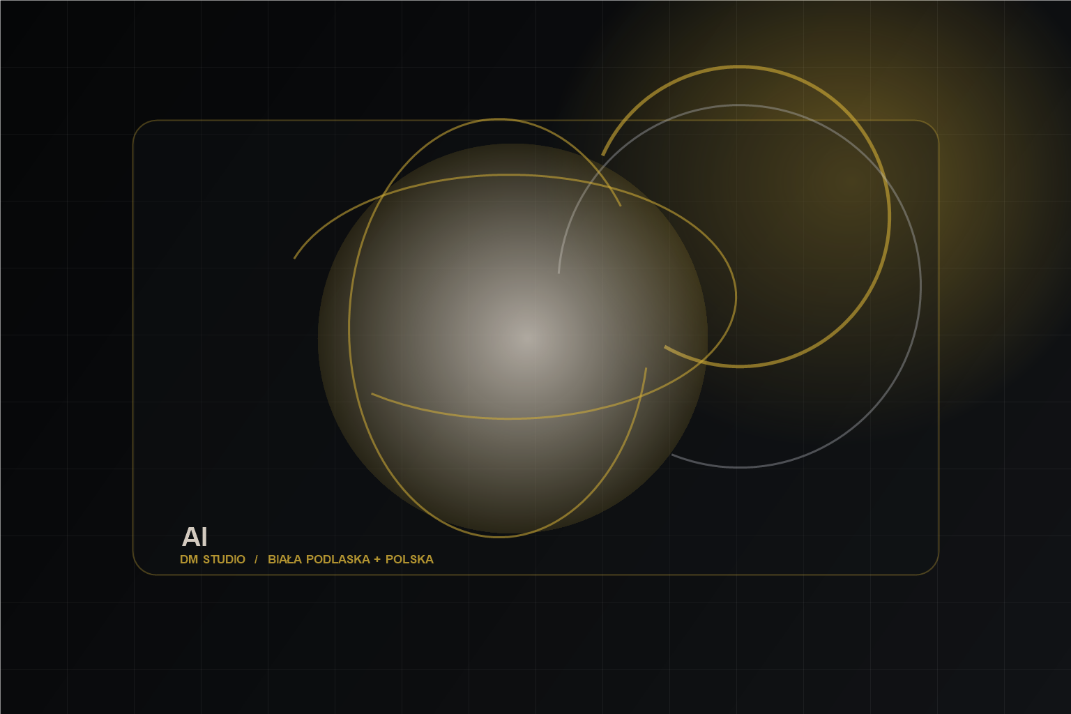 AI dla firm i inteligentne workflow - wizualizacja premium DM Studio