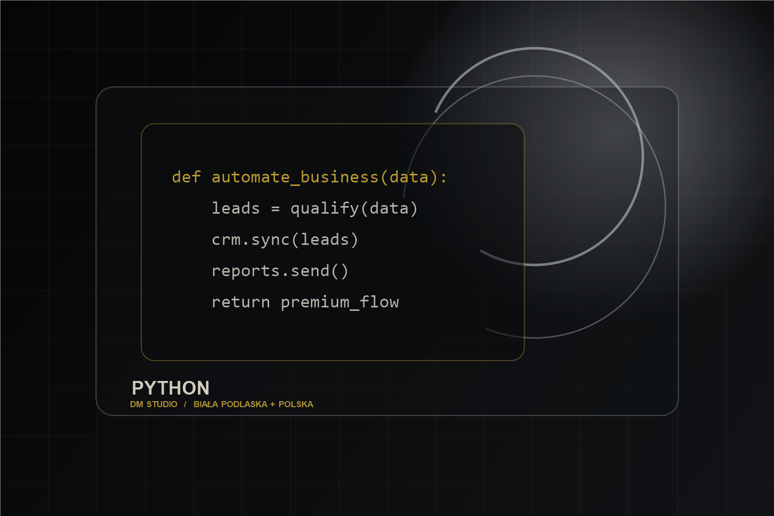 Python dla firm i integracje - wizualizacja premium DM Studio